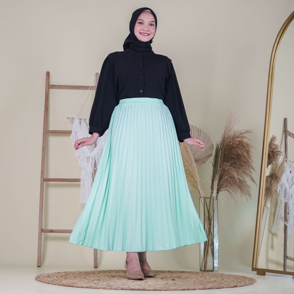 ROK PLISKET PREMIUM-HIJAU MINT 256