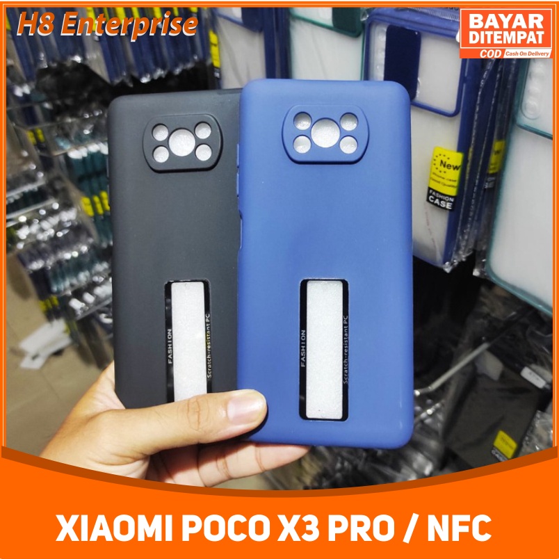 Case Xiaomi Poco X3 Pro NFC Liquid Luxsury Leather Logo Hole 3D Kamera Protection