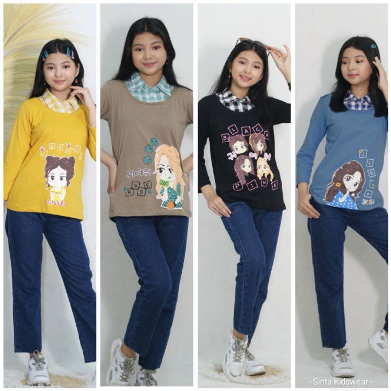 Baju Anak Setelan Anak Perempuan Blackpink Black Pink Series By Kiyowo