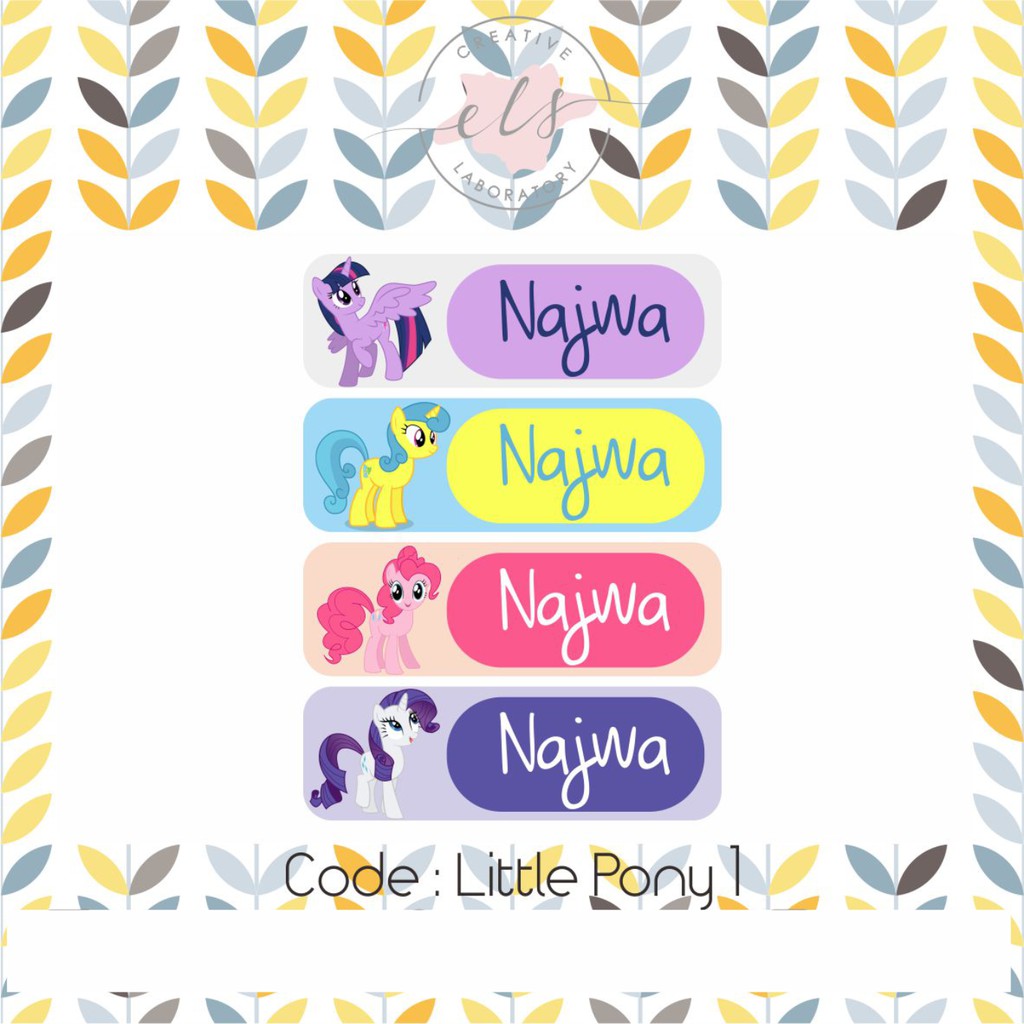 

stiker label nama custom waterproof anti air