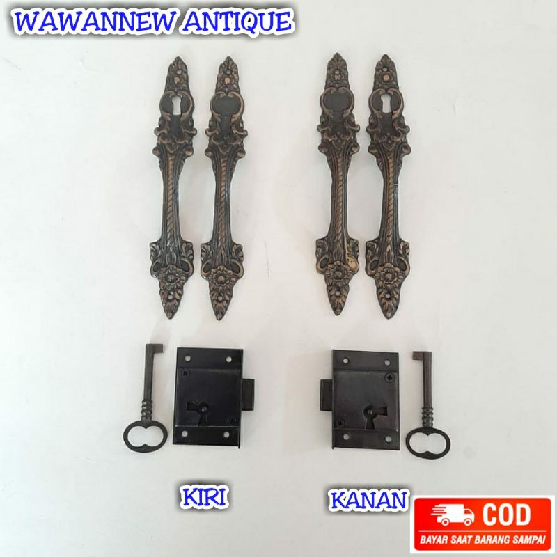 Handle / Tarikan Laci Lemari Jendela Pintu Rumah &amp; Kunci Gerobok