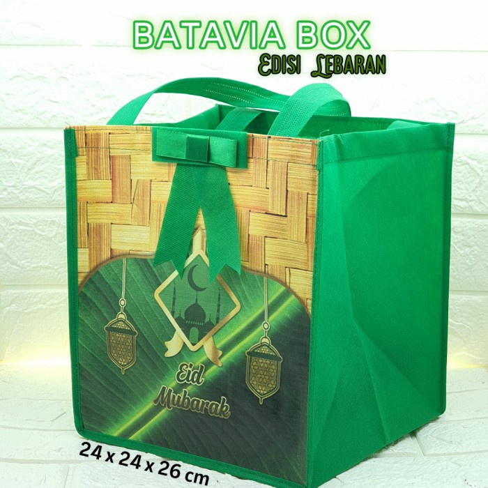 

NEW Tas Goodie Bag Lebaran Daun Besek 24x24x26
