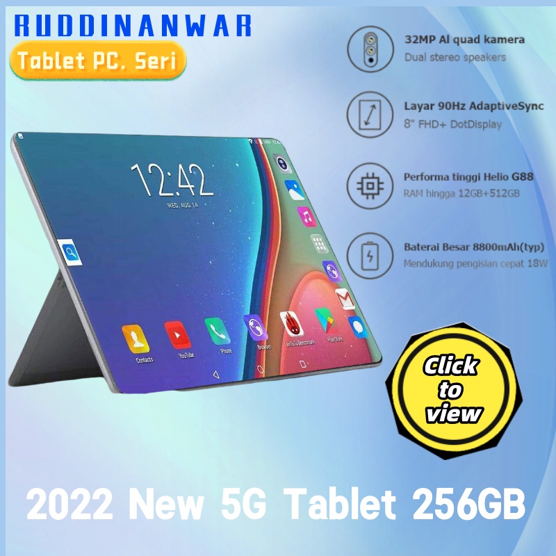 (Spot) 2024 New 5G Tablet 12GB+512GB Android Learning Tablet Super Game Tablet PC