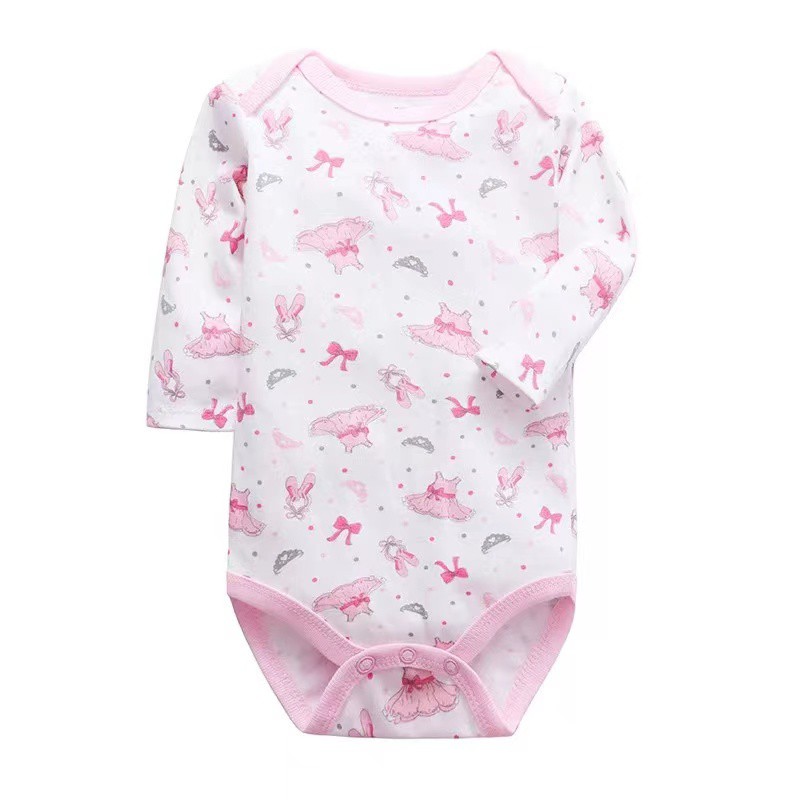 YBS BAJU BAYI JUMPSUIT LENGAN PANJANG IMPORT/ JUMPSUIT ANAK/JUMPSUIT MURAH/ JUMPSUIT MOTIF LUCU 1058-JSP Pita Pink