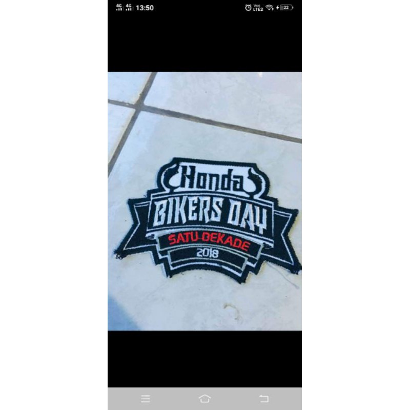 Emblem Aksesoris Bikers Honda Bikers Day 2018