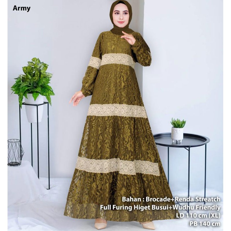 GAMIS DUYUNG FULL BURKAT MODEL ANDIN TERBARU//BAHAN BROKAT ORIGINALL GAMIS PESTA//GAMIS WANITA 2021/