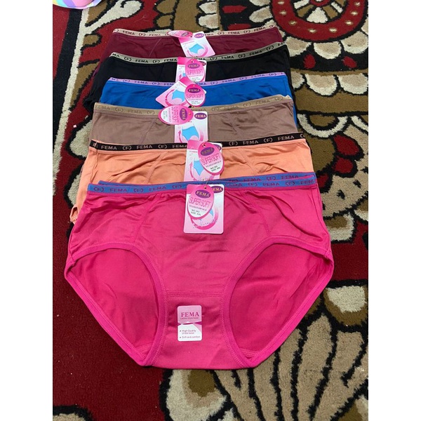 celana dalam wanita merk fema // celana dalam cewek fema bahan serat bamboo harga grosir