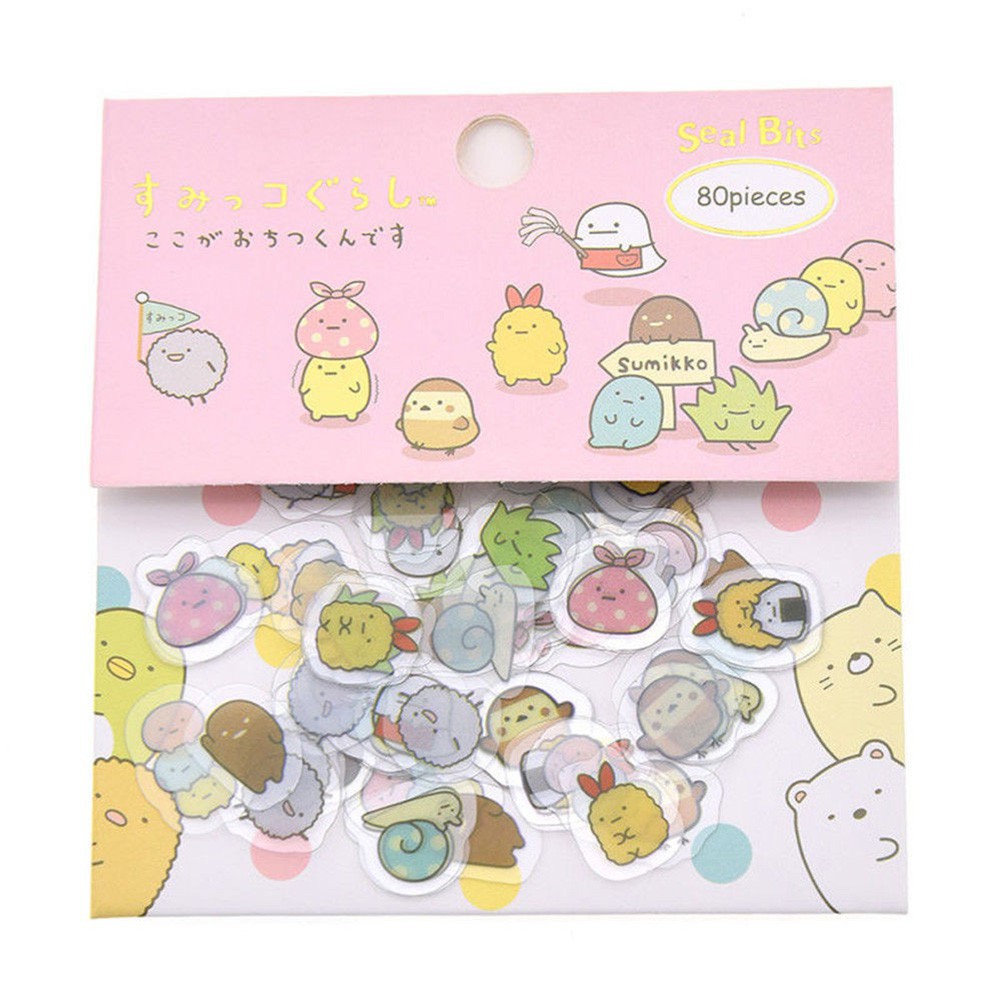 【HOT SALE】80Pcs/Bag Kawaii Sumikko Gurashi Decorative Stickers DIY Scrapbooking Paper Diary Album Computer Notebook Decoration