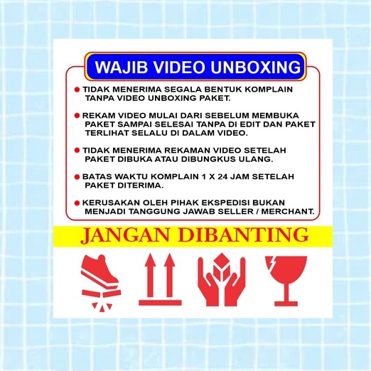 

Sticker Unboxing / Stiker Label Fragile Unboxing / Stiker Pengiriman / stiker unboxing