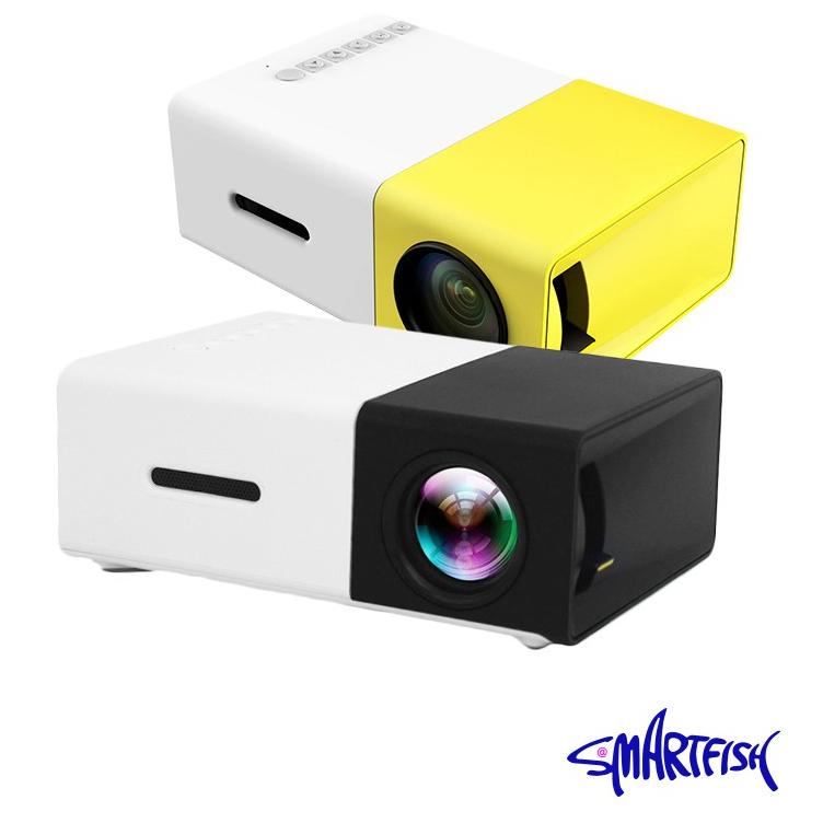 (HARGA TERMURAH) Smartfish HD LED Projector Mini Proyektor 1080HD Home Theater LED