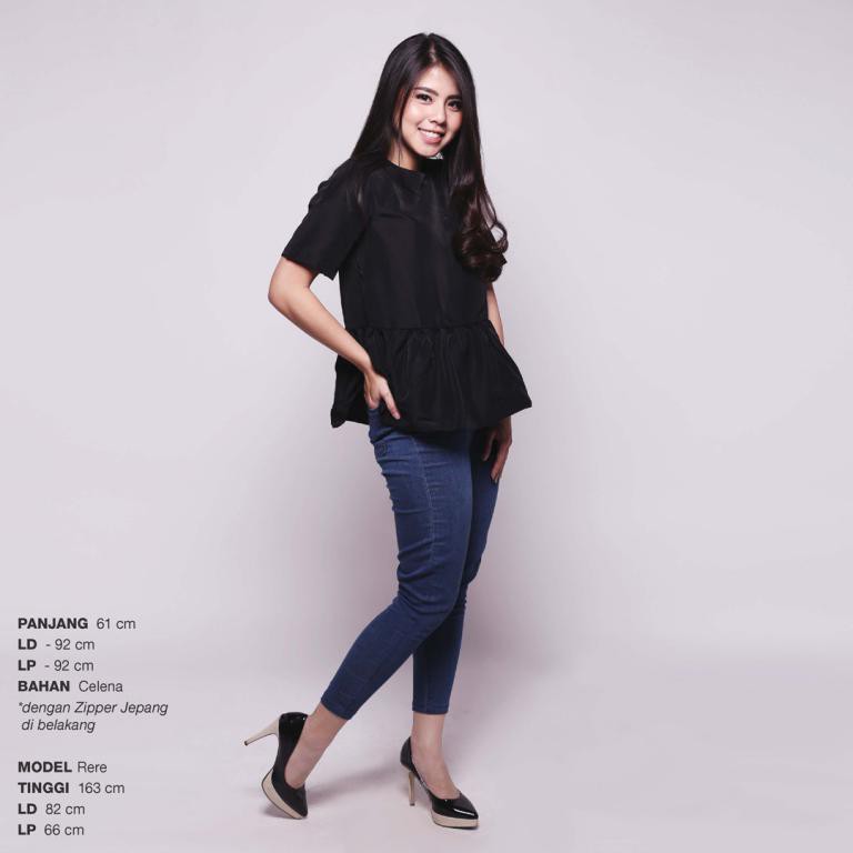 TJ134 - AITA TOP / Atasan Wanita Warna Putih / Baju Cewek Fashion Trendy