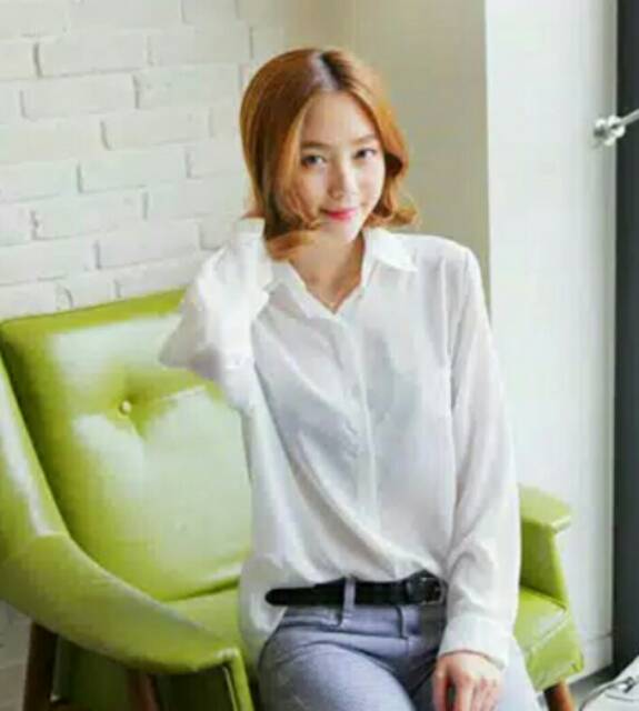 BASIC LONG SLEEVE TWISCONE BLOUSE