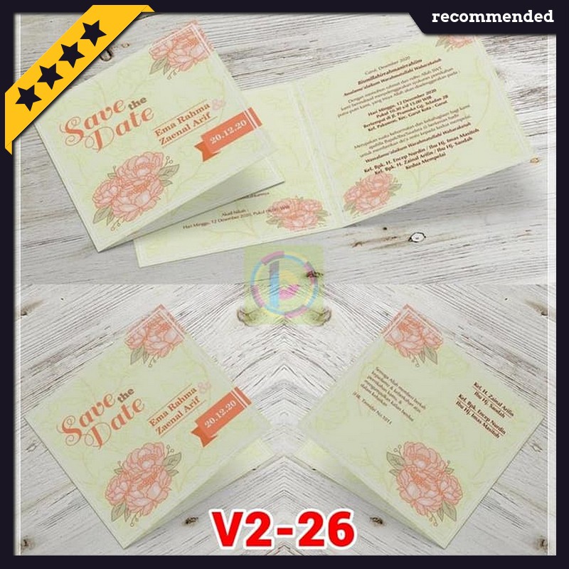 Jual V2 Undangan Pernikahan Soft Cover Murah Unik 026 Unik Murah Harga Grosir