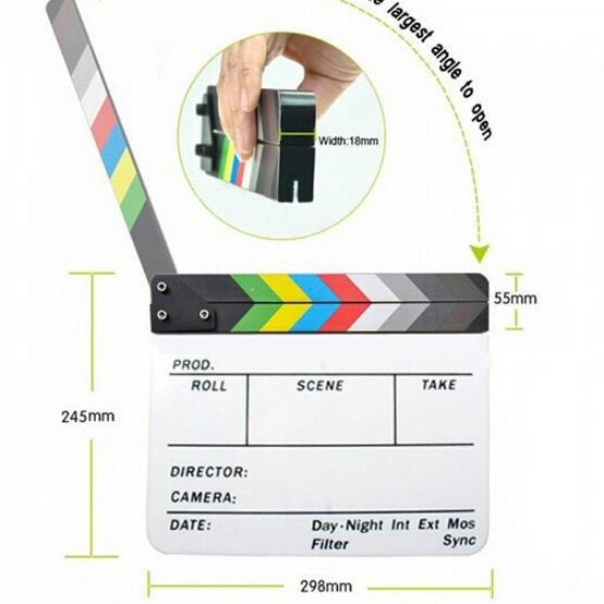 

➣ Profesional Clapper Board Colorful Acrylic - White ◌