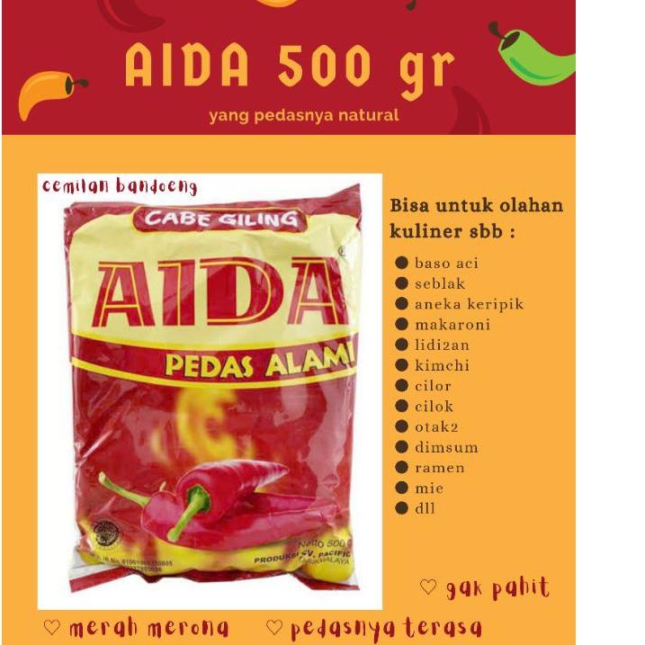

GRATIS ONGKIR✅BUBUK CABE AIDA 500GR|RA9