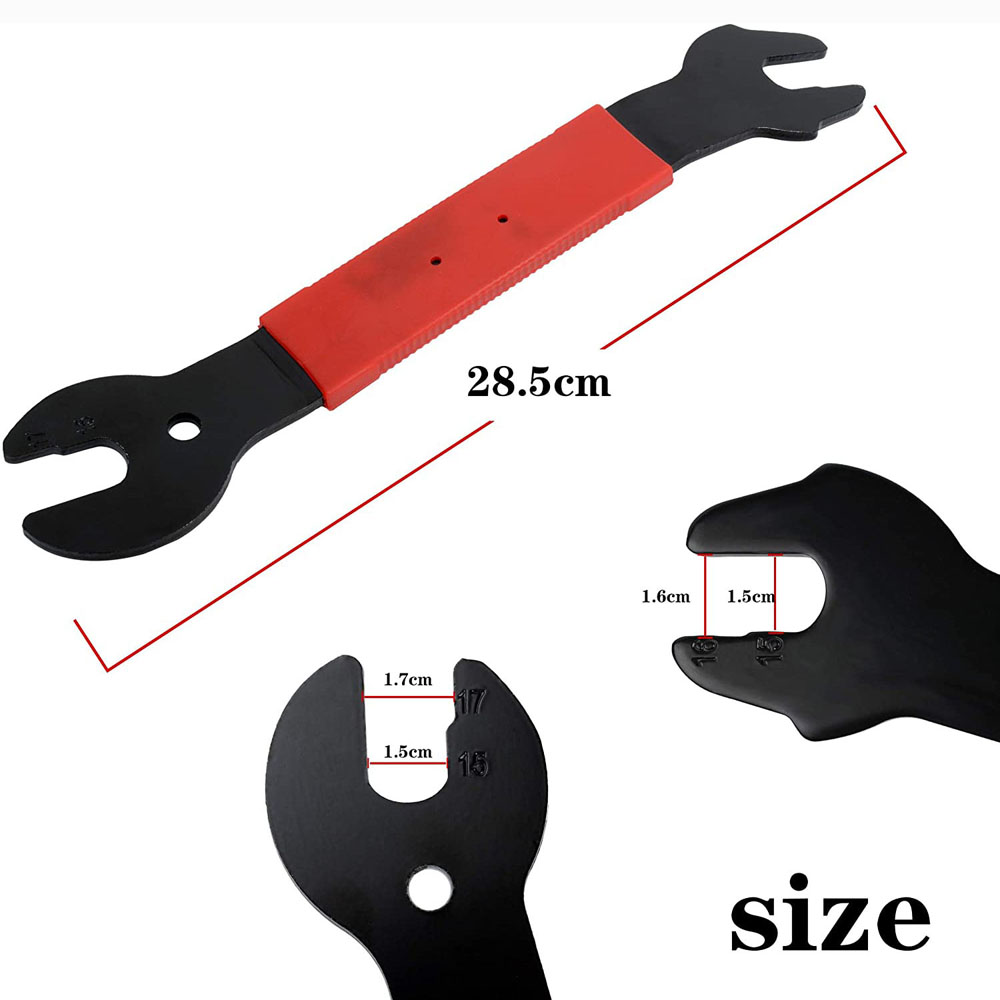 Kunci Pedal Sepeda Dengan Gagang Panjang Ukuran 15/16/17mm