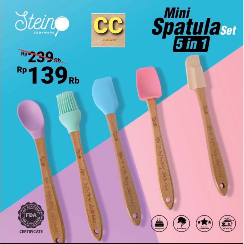 Steincookware New Octa stein cookware sutil spatula miniset flipper 1SET NEW OCTA STEINCOOKWARE