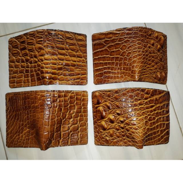 Dompet 3/4 pria ( dompet berdiri ) kulit buaya asli