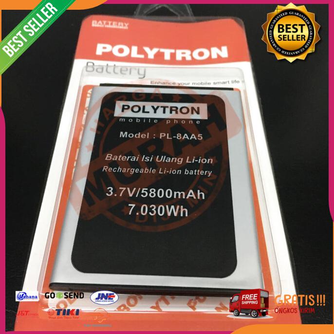 Acc Hp Baterai Polytron Rocket T7 R250A Pl 8Aa5 5800Mah Double Power Polytron