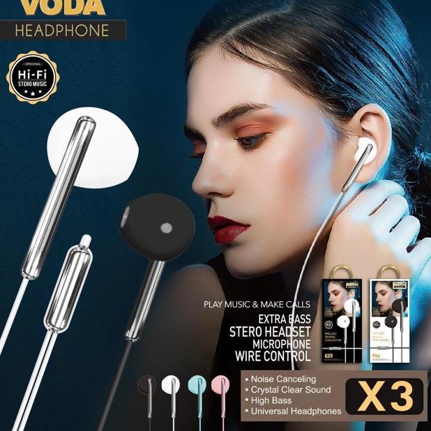 Handsfree VODA X3 Hi-Fi Super Bass earphone handset {CBD.15Jl22ᵞ}