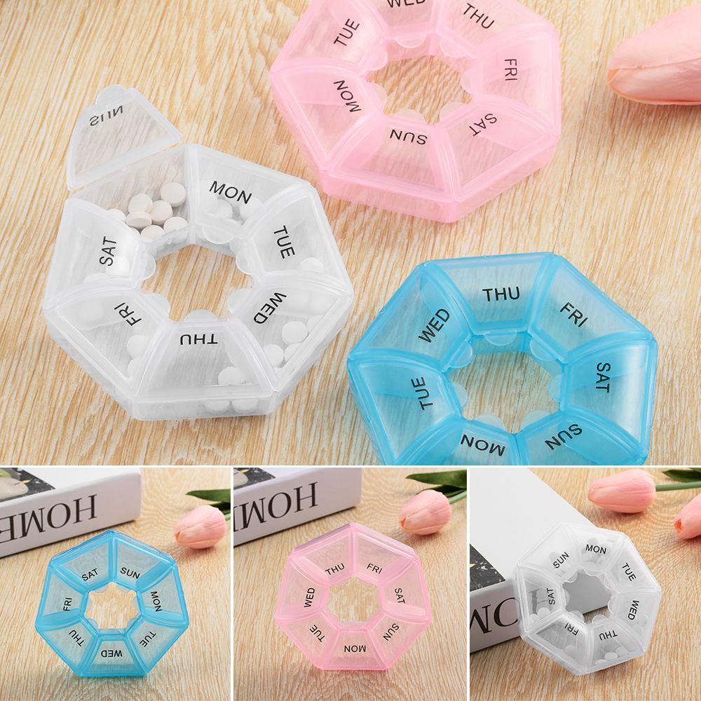 Preva Kotak Obat Perawatan Kesehatan Mingguan Tempat Penyimpanan Tablet Pill Splitters Case