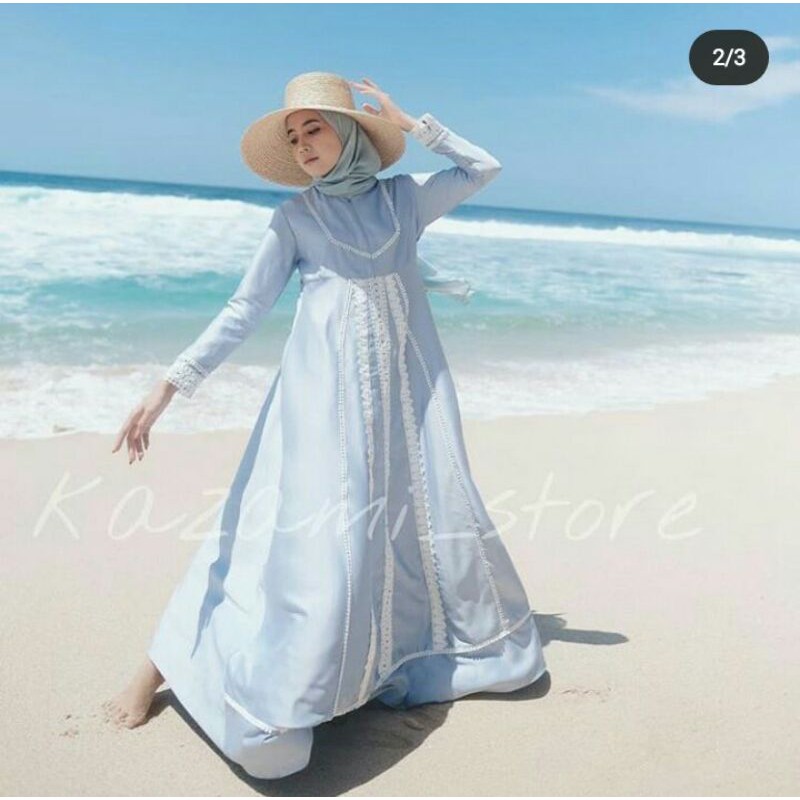 elle dress Kazami store original baby blue size S