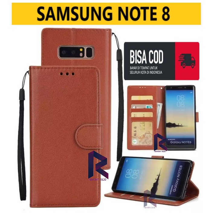 SAMSUNG GALAXY NOTE 8 CASE FLIP WALLET LEATHER KULIT PREMIUM SARUNG BUKA TUTUP FLIP CASE SAMSUNG NOTE 8