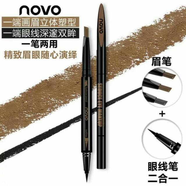 NOVO MAKEUP SET 2IN1 EYEBROW PENCIL + EYELINER