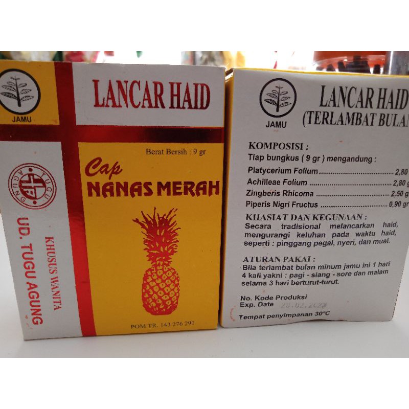 

jamu lancar haid cap nanas