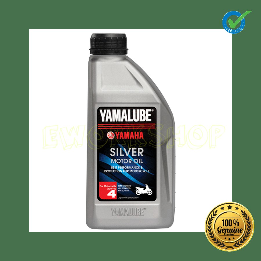 OLI YAMALUBE YAMAHA SILVER MOTOR OIL 20W-40 4T 0,8 L 100% Original Product