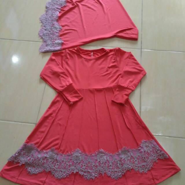 Set gamis syari anak pl