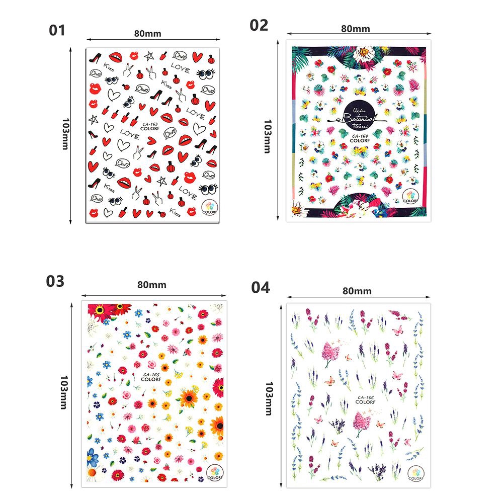 Stiker Kuku Motif Kartun Burung Flamingo Berkilau Warna Warni