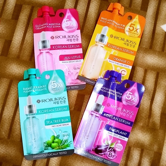 ❤ RATU ❤ ROJUKISS Mask &amp; Serum | Rojukis Masker Wajah Acne Bright Firm Hya | Orange Egg Plant Tea Tree Jeju BPOM✔️
