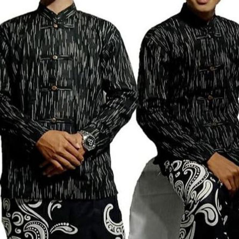 Baju Lurik Model Koko Shanghai Katun Primisma  Dewasa