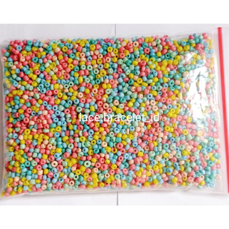 mute pasir PASTEL GROSIR sekitar 4mm manik manik pasir