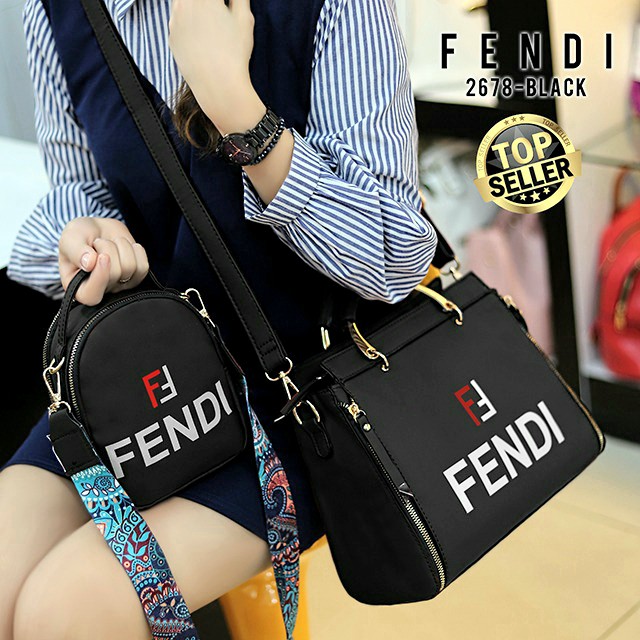 New FENDI Bag 2678 SET Handbag double Zipper With STRAP 2678 ST