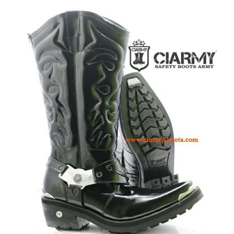 Sepatu Tunggang Dishub Sepatu Tunggang Ciarmy C011BK Sepatu Dishub Sepatu Lantas Sepatu Police