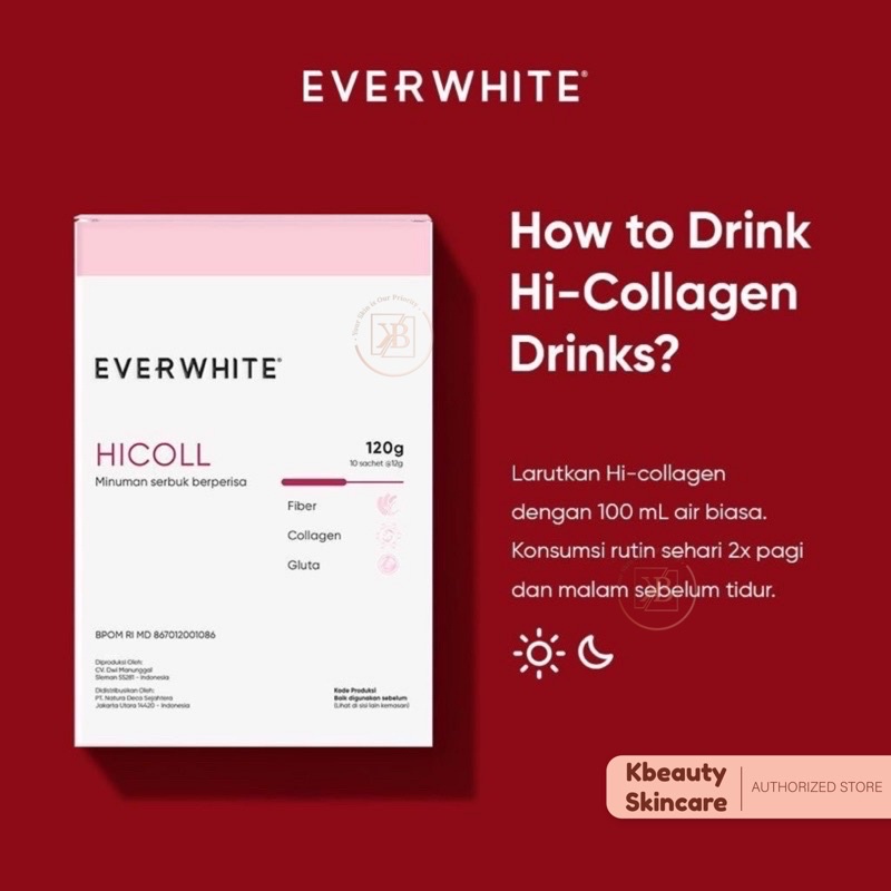 EVERWHITE Hicoll Hi-Collagen Powder Drink FULL BOX 10S