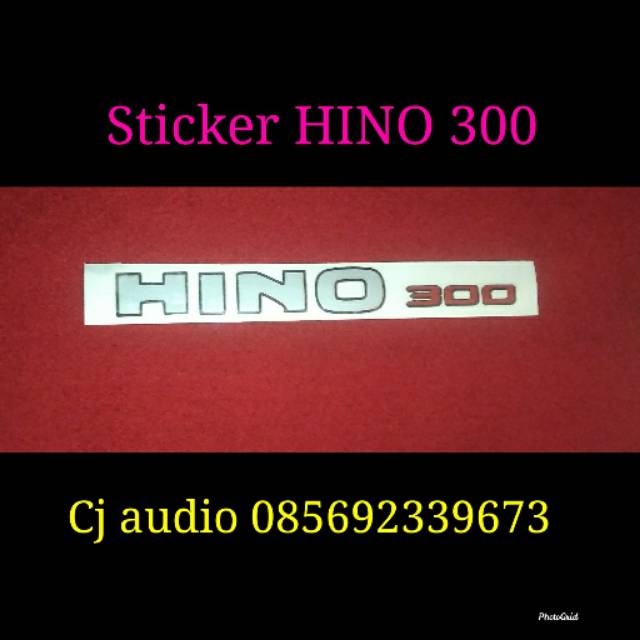 Sticker stiker Mobil truck tulisan HINO 300