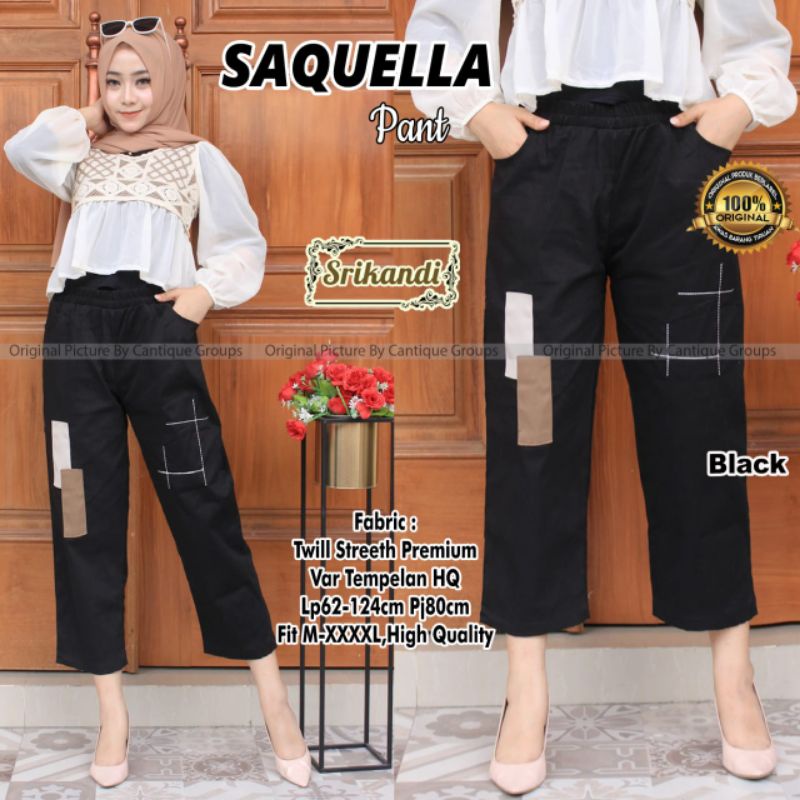 Saquella pant cewek celana baggy bahan by srikandi