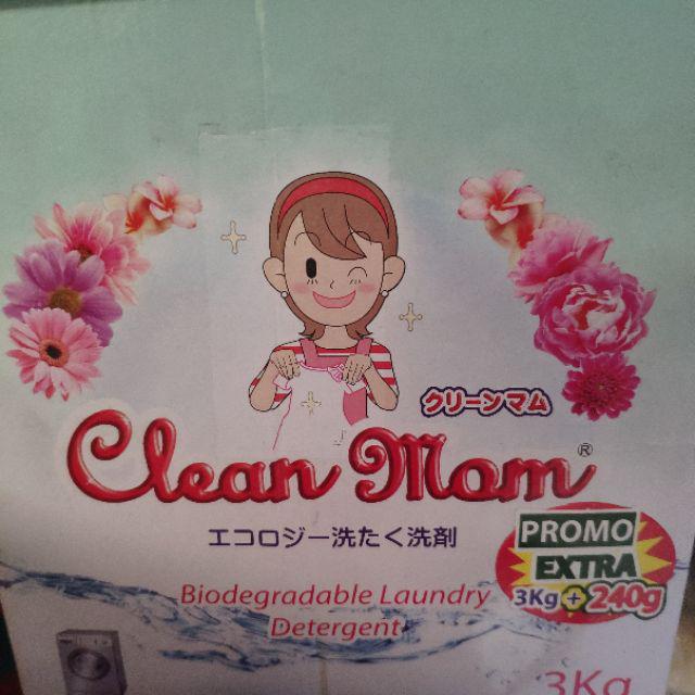 Deterjen Clean Mom Sabun Cuci Baju Bubuk  3 Kg