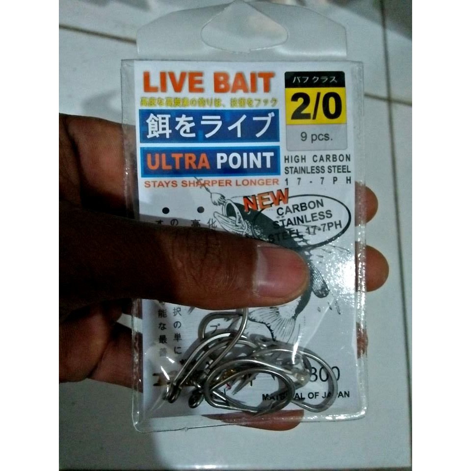 KAIL 1453 BLOOD LIVE BAID SIZE 2 KAIL BESAR KAIL JIG