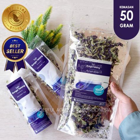 

[[BISA COD]] Teh Biru Bunga Telang Kering Butterfly Pea Premium Herbal Organik 50gr BOOM SALE Kode