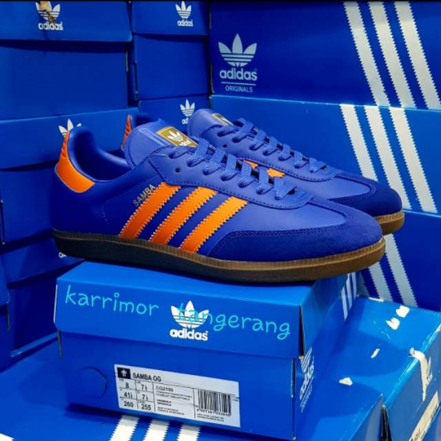 Adidas SAMBA OG bloe orange original made in  indonesia BNIB