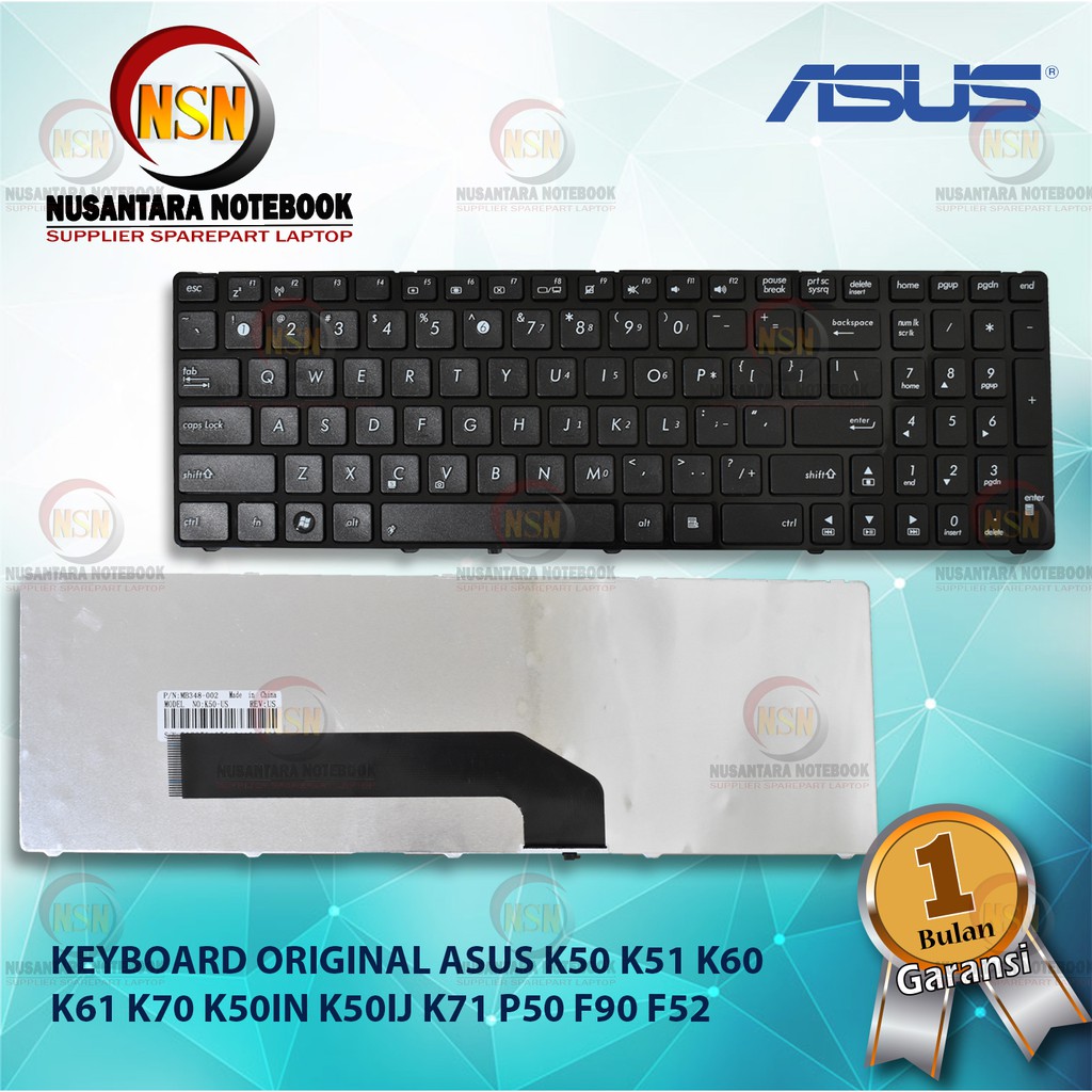 Keyboard Original Asus K50 K51 K60 K61 K70 K50IN K50IJ K71 P50 F90 F5