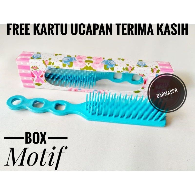 SOUVENIR PERNIKAHAN SISIR SALON KEMASAN BOX Free kartu ucapan