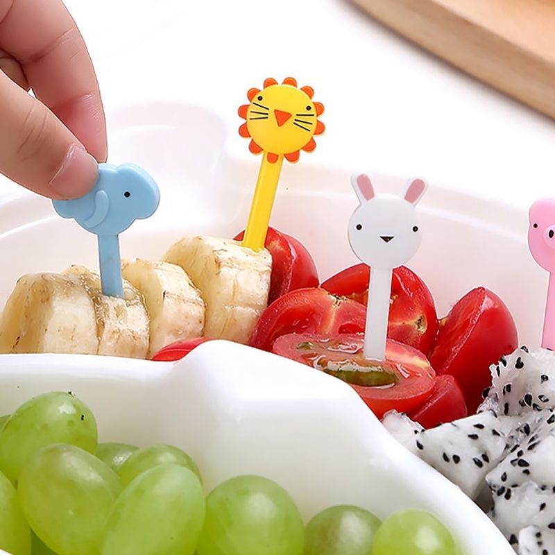 GARPU BUAH MINI TUSUKAN BENTO KARAKTER BENTO LUCU 10set GARPU MINI Fruit fork