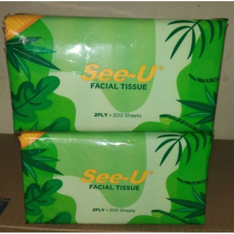FACIAL TISSUE See-U Star 200'S 2 Ply / Tisu Wajah SEE -U 200 sheet 2 ply