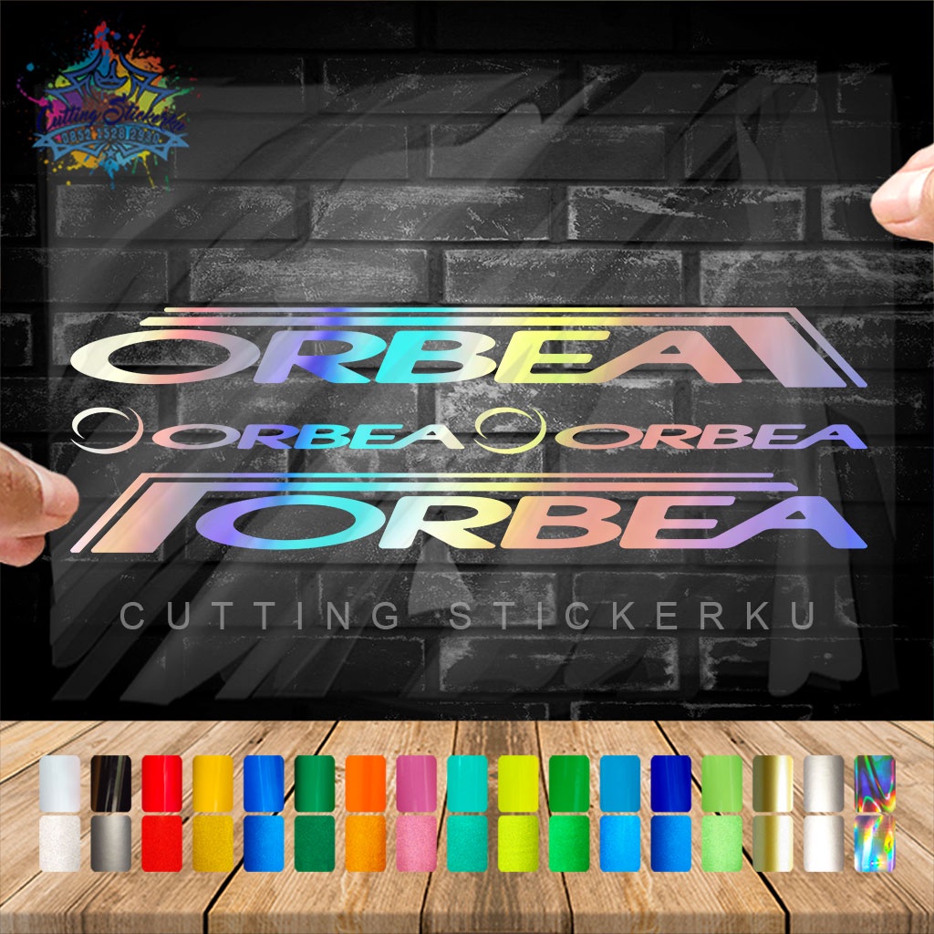 Cutting Stiker Orbea Variasi Sepeda Sticker Frame Aksesoris Body Style Lipat Keren Decal Striping Bike Road Fixie Mtb Balap  Timbul Universal Murah Reflective Nyala Tahan Air Bodi Hologram Batang Gunung Anak Sepedah Kustom Modif