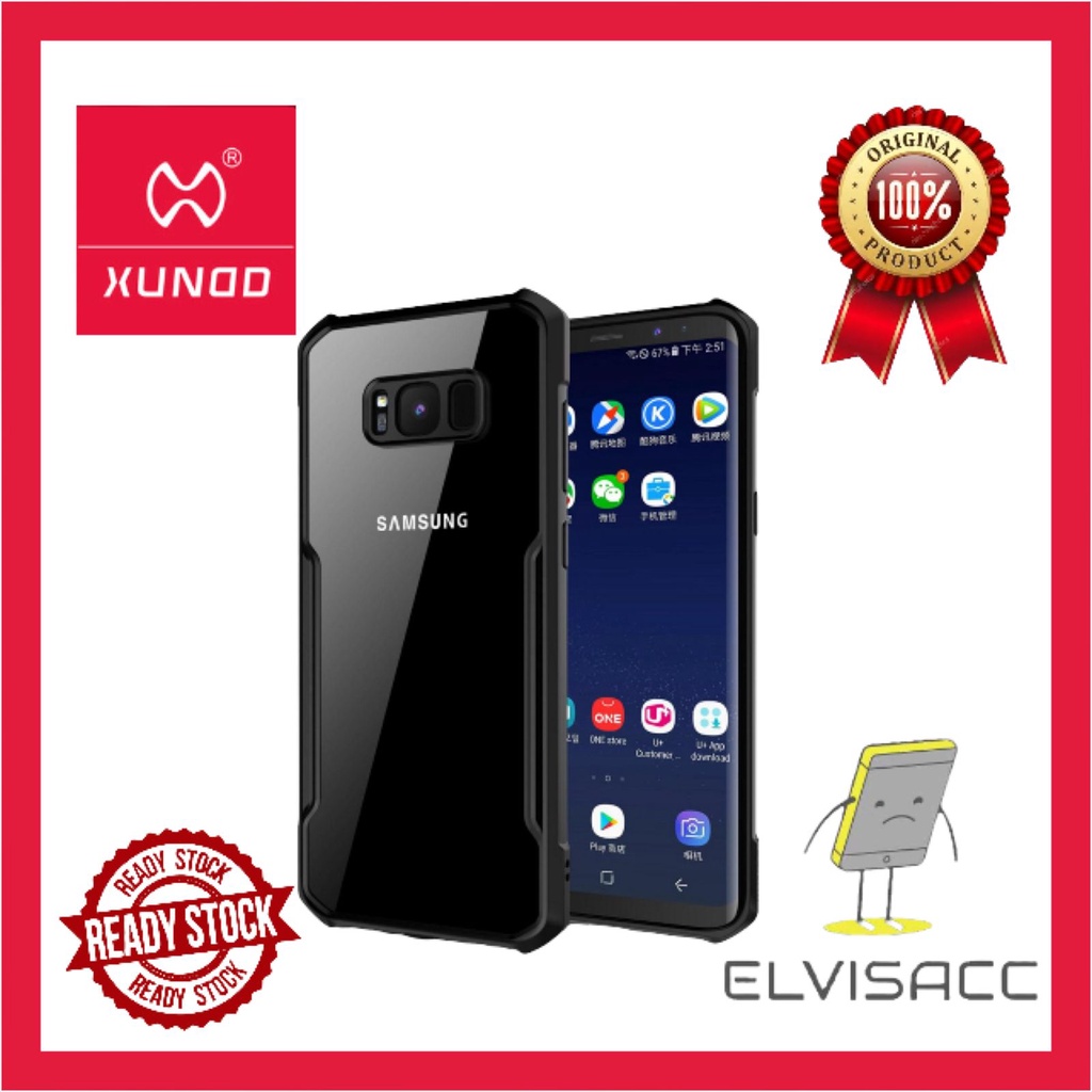 CASE SAMSUNG S8 / SAMSUNG S8 PLUS / SAMSUNG S9 PLUS XUNDD BEATLE ORIGINAL SOFT HARD CASE HYBRID ARMOR - CLEAR LIST BLACK